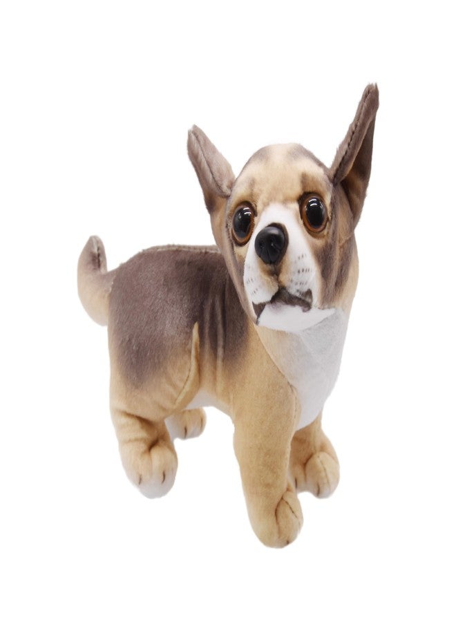 YONLIT Lifelike Chihuahua Stuffed Animal Animated Plush Puppy Toy Doll Super Realistic Dogs Act Like Real Excellent Gifts for Kids Birthday Party Dog Collection 9 Inches (Chihuahua) - Image 1